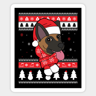 Belgian Malinois Ugly Christmas Magnet